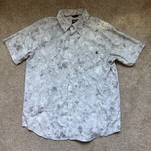 Marmot Men's Gray Patterned Button Down Collared Shirt